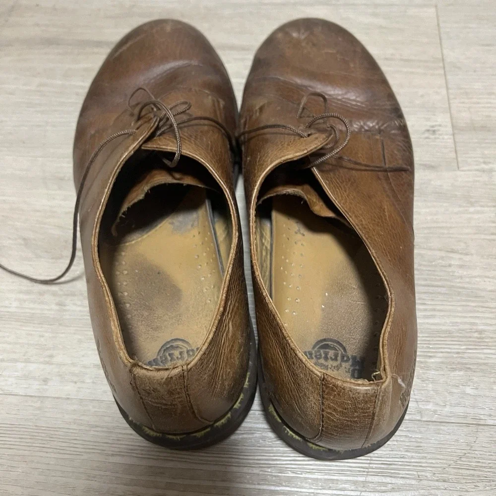 Dr Martens Shoes Mens 14 M Brown Bexley‎ Pebbled Leather 90s Y2K Punk Oi!